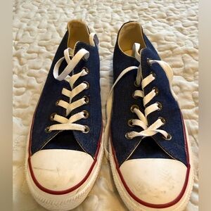 Converse all star Blue Denim Sneakers with White Laces